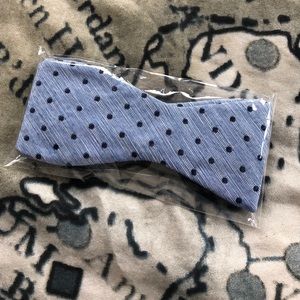 Slate Blue and Navy Polka Dot Bow Tie